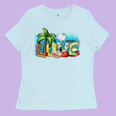 Love Summer Teacher Ladies Tee Designed By Zillion Design Studio