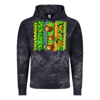 Cloud Black st patricks gnomes and cloves with leopard  brushstrokes Vintage Hoodie - Artiststas