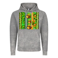 Cloud Rock st patricks gnomes and cloves with leopard  brushstrokes Vintage Hoodie - Artiststas