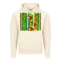 Vintage Artic st patricks gnomes and cloves with leopard  brushstrokes Vintage Hoodie - Artiststas