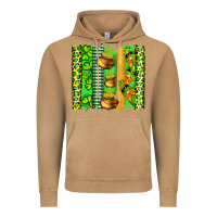 Vintage Camel st patricks gnomes and cloves with leopard  brushstrokes Vintage Hoodie - Artiststas