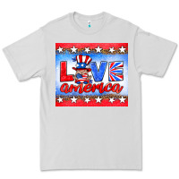 Dove Grey love america gnome Premium Tee - HRA Design Shop
