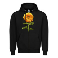 Black Gummy Bear Sunflower Zipper Hoodie - LillyAllenDesigns