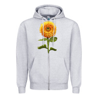 Heather Grey Gummy Bear Sunflower Zipper Hoodie - LillyAllenDesigns