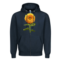 Navy Gummy Bear Sunflower Zipper Hoodie - LillyAllenDesigns