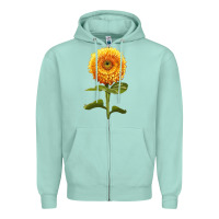 Seafoam Gummy Bear Sunflower Zipper Hoodie - LillyAllenDesigns