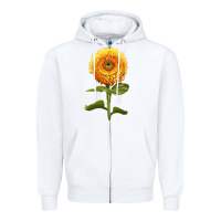 White Gummy Bear Sunflower Zipper Hoodie - LillyAllenDesigns