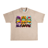 French Oak Happy Hallothanksmas school bus Urban Heavy Tee - NancyCooperArtShop