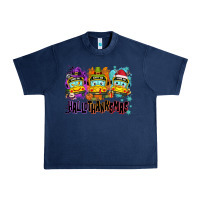 Navy Happy Hallothanksmas school bus Urban Heavy Tee - NancyCooperArtShop