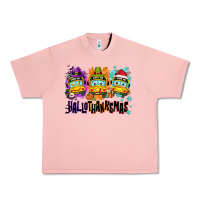 Salmon Happy Hallothanksmas school bus Urban Heavy Tee - NancyCooperArtShop