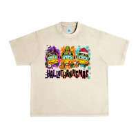 Sandshell Happy Hallothanksmas school bus Urban Heavy Tee - NancyCooperArtShop