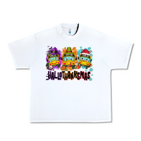 White Happy Hallothanksmas school bus Urban Heavy Tee - NancyCooperArtShop