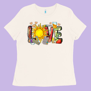 Love Summer Nurse Ladies Tee Designed By Zillion Design Studio