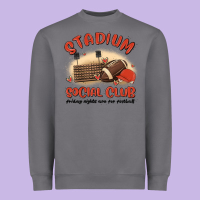 Stadium Social Club Football Heavyweight Sweatshirt Designed By Maliassmallbusiness