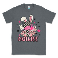 Charcoal Heather boujee checkered easter bunny egg trending Classic Tee - MaliasSmallBusiness