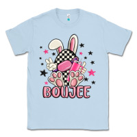 Dusty Blue boujee checkered easter bunny egg trending Classic Tee - MaliasSmallBusiness