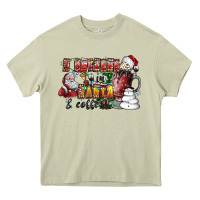 Mossy I Believe In Santa And Coffee Heavy Core Tee - CowhideDigitalArt
