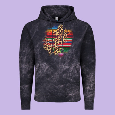 Serape Leopard Patch Vintage Hoodie Designed By Adodesignshop