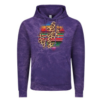 Cloud Purple serape leopard patch Vintage Hoodie - AdoDesignShop