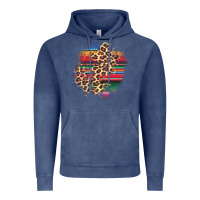 Vintage Denim serape leopard patch Vintage Hoodie - AdoDesignShop