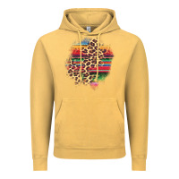 Vintage Mustard serape leopard patch Vintage Hoodie - AdoDesignShop