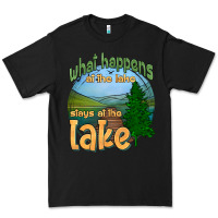 Black what happens at the lake stays at the lake Premium Tee - HRA Design Shop