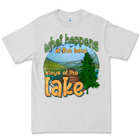 Dove Grey what happens at the lake stays at the lake Premium Tee - HRA Design Shop