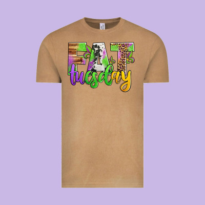 Fat Tuesday Mardi Gras Vintage Tee Designed By Jasminsmagicworld