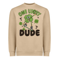 One Lucky Dude Heavyweight Sweatshirt | Teevron