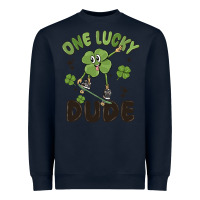 Navy one lucky dude Heavyweight Sweatshirt - MaliasSmallBusiness