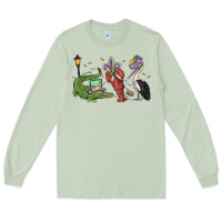 Matcha mardi gras alligator crawfish pelican Long Sleeve Tee - MaliasSmallBusiness