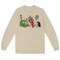 Mushroom mardi gras alligator crawfish pelican Long Sleeve Tee - MaliasSmallBusiness