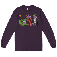 Plum mardi gras alligator crawfish pelican Long Sleeve Tee - MaliasSmallBusiness