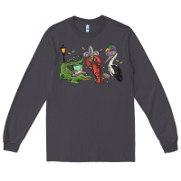 Smoke mardi gras alligator crawfish pelican Long Sleeve Tee - MaliasSmallBusiness