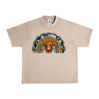 French Oak turquoise cowhide sunflower headband highland cow Urban Heavy Tee - Jasminsmagicworld