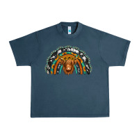 Midnight Navy turquoise cowhide sunflower headband highland cow Urban Heavy Tee - Jasminsmagicworld