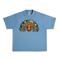 Pebble Blue turquoise cowhide sunflower headband highland cow Urban Heavy Tee - Jasminsmagicworld
