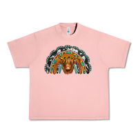Salmon turquoise cowhide sunflower headband highland cow Urban Heavy Tee - Jasminsmagicworld