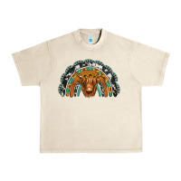 Sandshell turquoise cowhide sunflower headband highland cow Urban Heavy Tee - Jasminsmagicworld