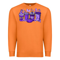 Carrot Cancer coffee cups purple ribbon Premium Sweatshirt - NancyCooperArtShop