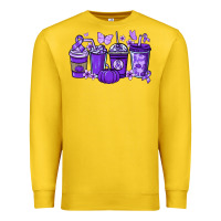 Lemon Cancer coffee cups purple ribbon Premium Sweatshirt - NancyCooperArtShop