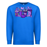 True Royal Cancer coffee cups purple ribbon Premium Sweatshirt - NancyCooperArtShop