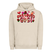 Pigment French Oak One loved Gigi Valentine's Day Urban Hoodie - FaDigitalArtStudio