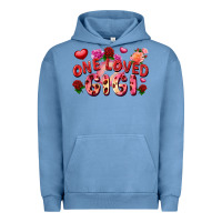 Pigment Pebble Blue One loved Gigi Valentine's Day Urban Hoodie - FaDigitalArtStudio