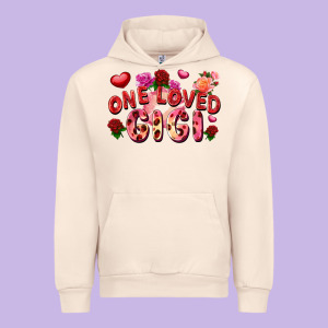 One Loved Gigi Valentine's Day Urban Hoodie Designed By Fadigitalartstudio