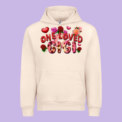 One Loved Gigi Valentine's Day Urban Hoodie Designed By Fadigitalartstudio