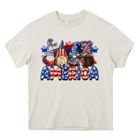 Cream America gnomes 4th of July Heavy Core Tee - CowGirlArtShop