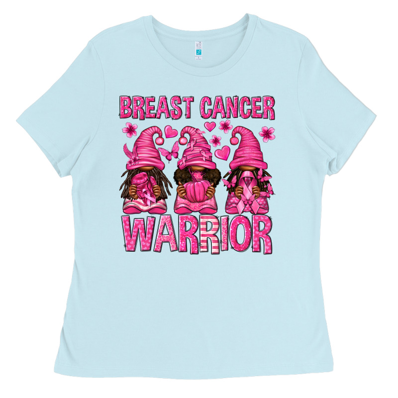 Breast Cancer Warrior Afro Gnomes Ladies Tee by texasbilliewilder | Teevron