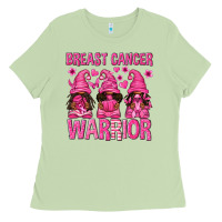 Matcha Breast Cancer Warrior Afro Gnomes Ladies Tee - texasbilliewilder