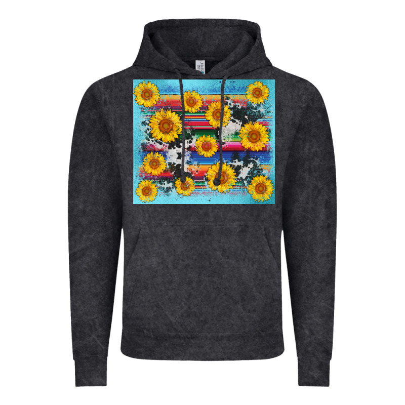 Serape Cowhide Sunflower Vintage Hoodie by AdoDesignShop | Teevron